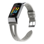 fb.l50.7 Main Grey strapsco Vented Smooth Leather Strap for Fitbit Charge 5