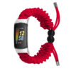 fb.ny46.6 Main Red strapsco Nylon Braided Paracord Strap for Fitbit Charge 5