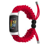 fb.ny46.6 Main Red strapsco Nylon Braided Paracord Strap for Fitbit Charge 5