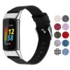 fb.ny48 GALLERY Black strapsco Canvas Band for Fitbit Charge 5