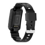 fb.r76.1 Back Black strapsco Textured Protective Case Strap for Fitbit Charge 5