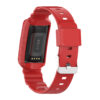 fb.r76.6 Back Red strapsco Textured Protective Case Strap for Fitbit Charge 5
