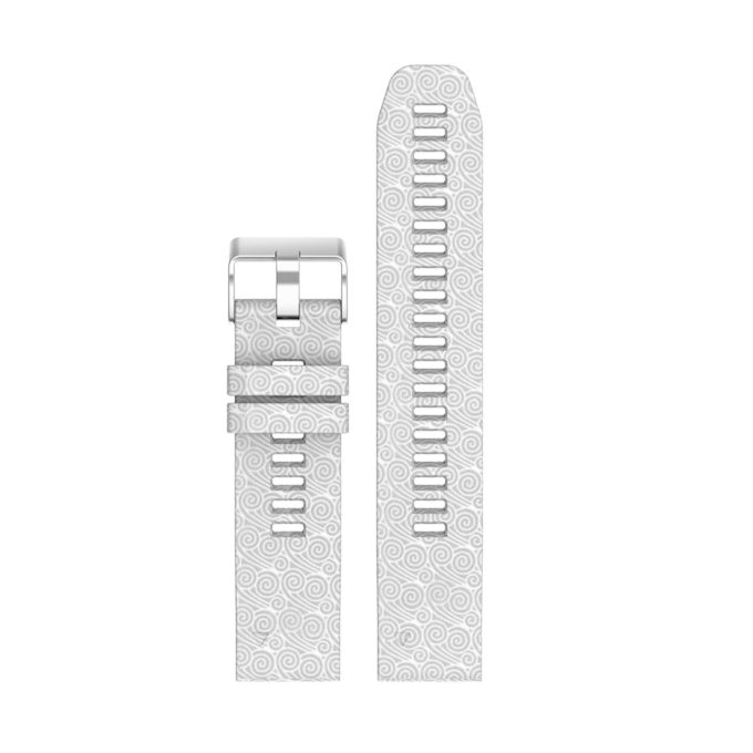 g.r30.m Up Grey Swirls StrapsCo QuickFit 22 Silicone Rubber Watch Band Strap for Garmin Fenix 5 Forerunner 935 Instinct