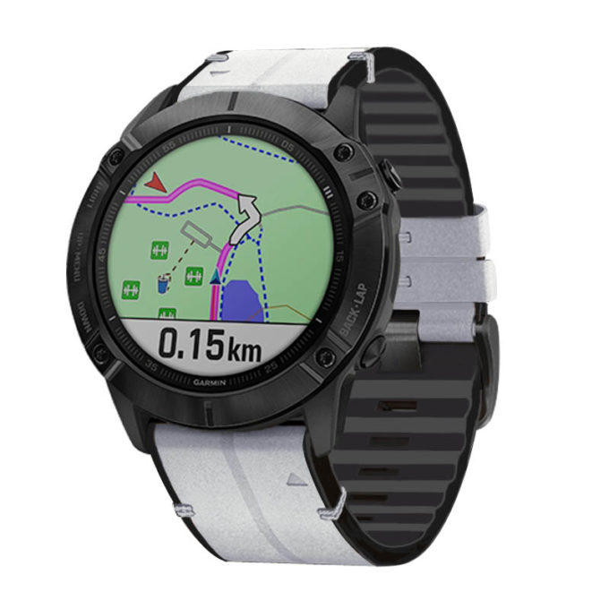 g.r65.22.26 Main White StrapsCo Silicone Strap for Garmin Fenix 3 3 HR 5X 5X Plus 6X 1