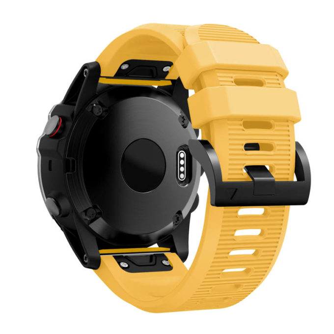 g.r70.10 Back Yellow StrapsCo Silicone Strap for Garmin Fenix 5X 1