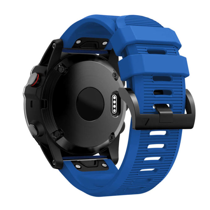 g.r70.5 back Blue StrapsCo Silicone Strap for Garmin Fenix 5X 1