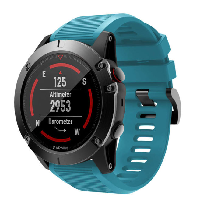 g.r70.5b Main Light Blue StrapsCo Silicone Strap for Garmin Fenix 5X 1