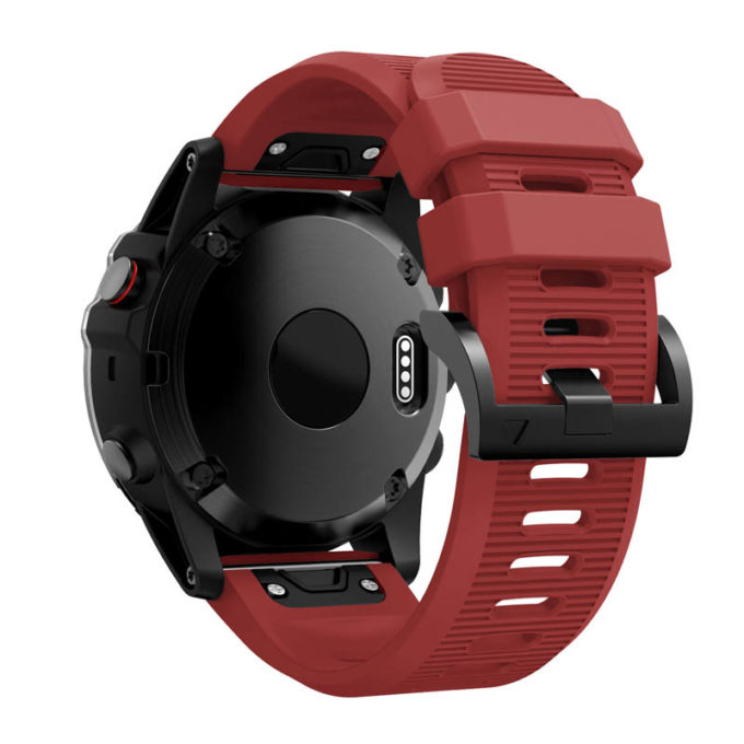 g.r70.6 back Red StrapsCo Silicone Strap for Garmin Fenix 5X 1