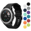 g.r71 Gallery Black StrapsCo Silicone Strap for Garmin Fenix 5S Rubber Watch Band 1