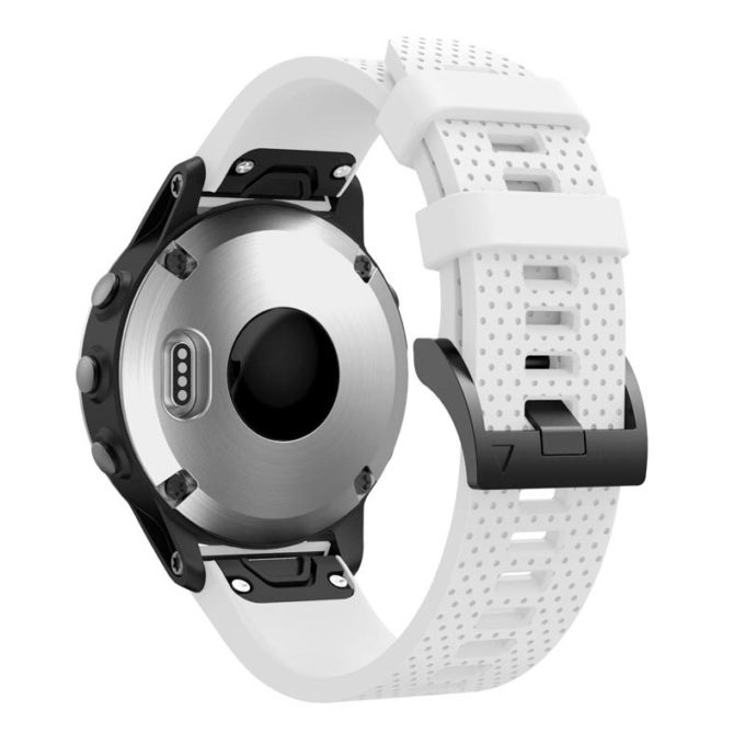g.r71.22 Back White StrapsCo Silicone Strap for Garmin Fenix 5S Rubber Watch Band 1
