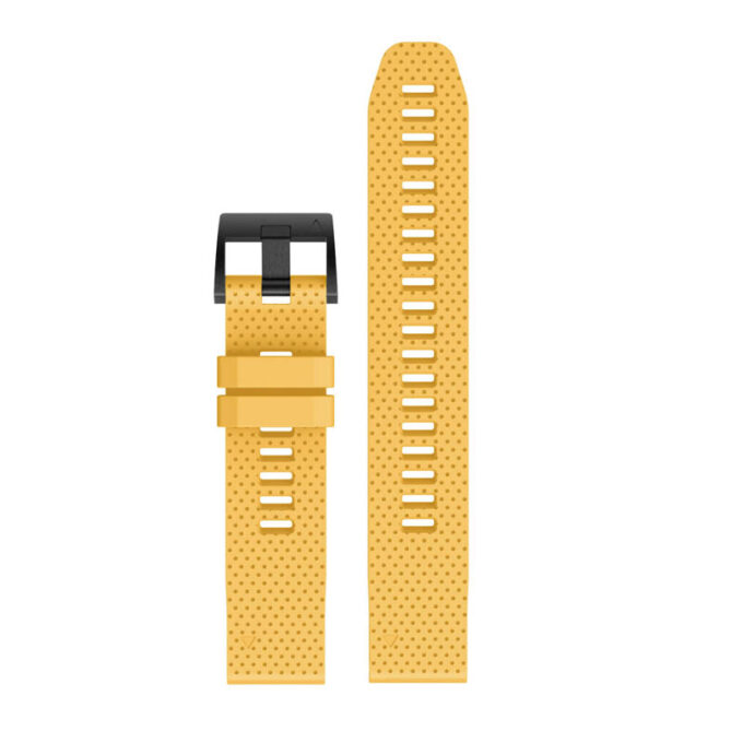 g.r72.10 Upright Yellow StrapsCo Silicone Strap for Garmin Fenix 5 5 Plus 6 Forerunner 935 Quatix 5