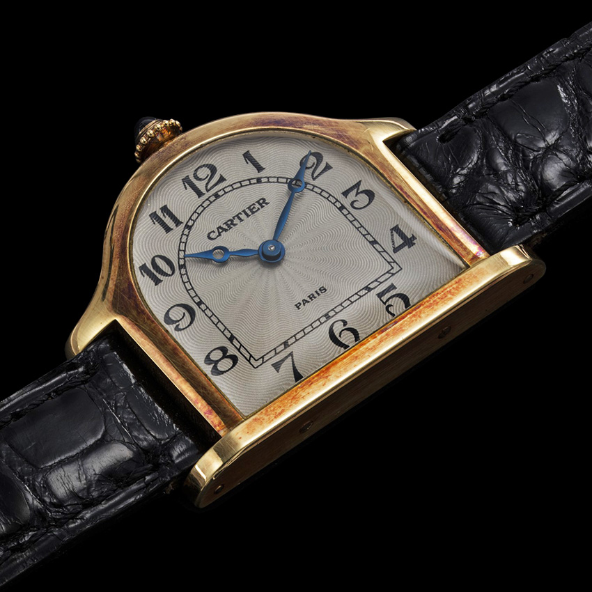 Guide To Different Watch Case Shapes Cartier Cloche Asymmetrical Shape