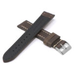 Df3.2 Cross Dark Brown StrapsCo Vintage Leather Strap With Stitching