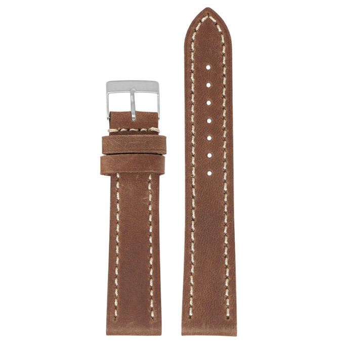 20mm Cognac Classic Vintage Racing Leather Watch Strap