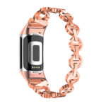 Fb.m157.rg Back Rose Gold Strapsco Rhinestone Circle Link Bracelet For Fitbit Charge 5 Copy Edits