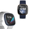 fb.pc13.7 sp6.11 Main Grey StrapsCo TPU Protective Case and Screen Protector Protection Bundle for Fitbit Versa 3 Sense