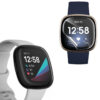 fb.pc13.mb sp6.11 Main Black StrapsCo TPU Protective Case and Screen Protector Protection Bundle for Fitbit Versa 3 Sense