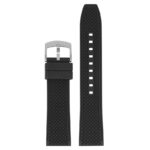 fk10.1 Black Main StrapsCo DASSARI Textured FKM Rubber Strap w Curved Ends