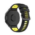 g.r61.1.10 Back Black Yellow StrapsCo Silicone Strap for Garmin Forerunner 220 230 235 260 735XT Approach S5 S6 S20