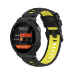 g.r61.1.10 Main Black Yellow StrapsCo Silicone Strap for Garmin Forerunner 220 230 235 260 735XT Approach S5 S6 S20