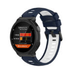 g.r61.5.22 Main Midnight Blue White StrapsCo Silicone Strap for Garmin Forerunner 220 230 235 260 735XT Approach S5 S6