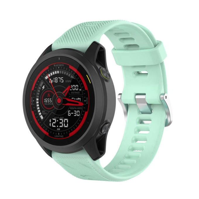 g.r62.11a Main Teal StrapsCo Silicone Strap for Garmin Forerunner745 Rubber Watch Band