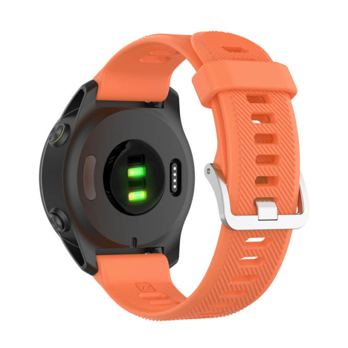 g.r62.12 Back Orange StrapsCo Silicone Strap for Garmin Forerunner745 Rubber Watch Band