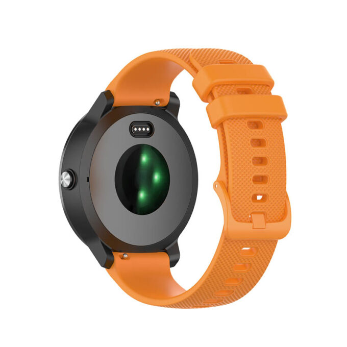 g.r68.12 Back Orange StrapsCo Rubber Strap for Garmin Forerunner 245 645 Vivoactive 3 Vivomove Vivomove