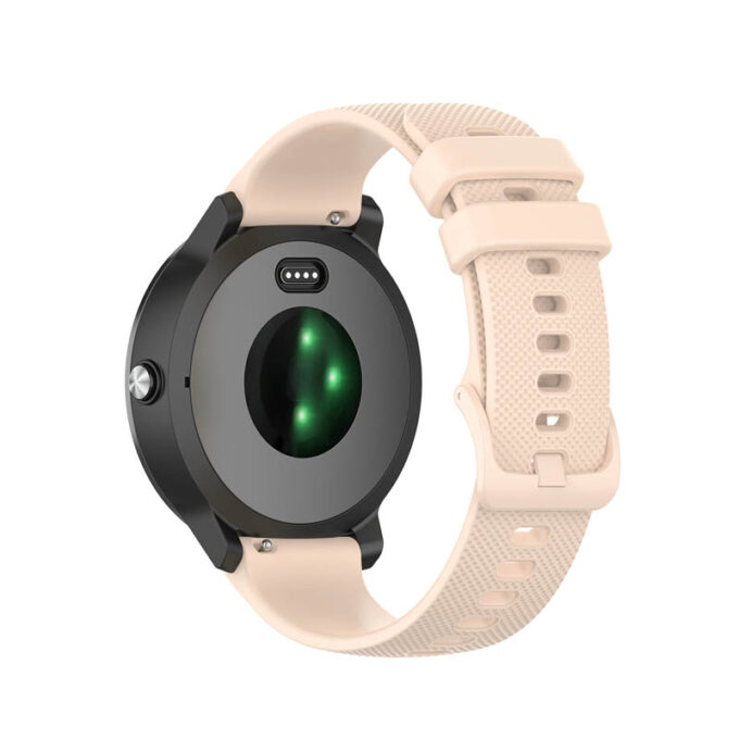 g.r68.17 Back Beige StrapsCo Rubber Strap for Garmin Forerunner 245 645 Vivoactive 3 Vivomove Vivomove 3