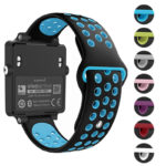 g.r69 Gallery Black Blue StrapsCo Silicone Strap for Garmin Vivoactive Acetate