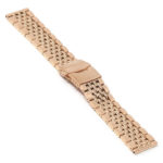 M.bd1.rg Angle Rose Gold StrapsCo Stainless Steel Beads Of Rice Watch Band Strap Bracelet