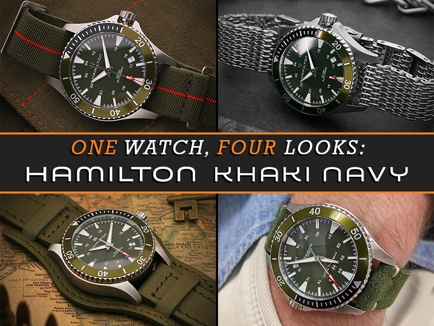 One Watch Four Looks Hamilton Khaki Navy Scuba Auto Header