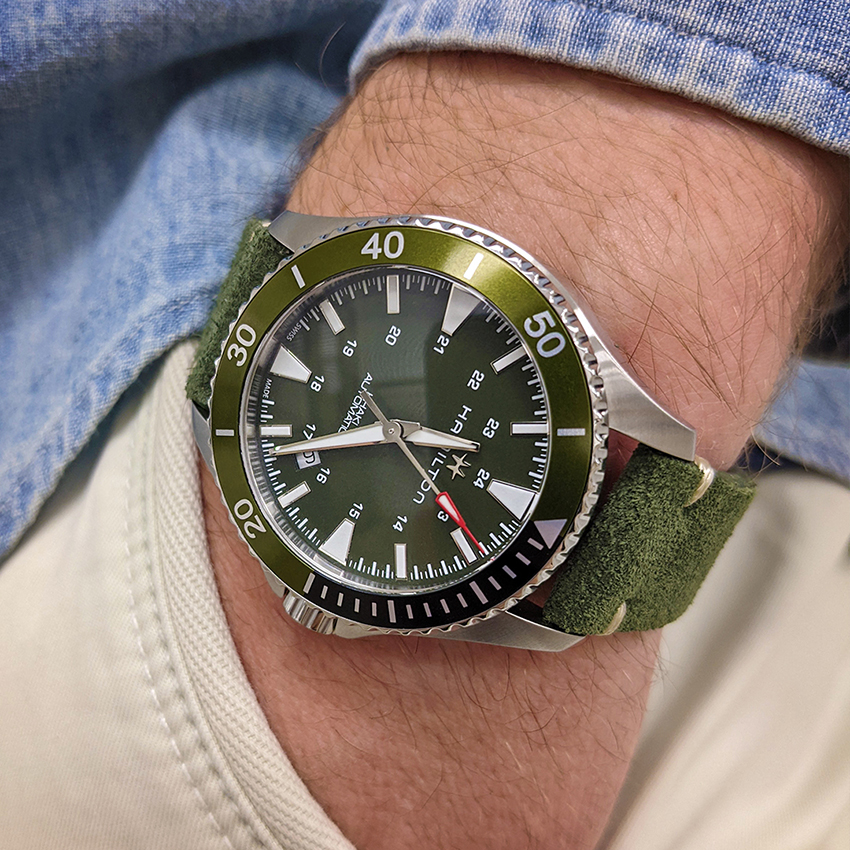 Hamilton Khaki Navy Scuba Auto 40 Green - Bracelet Ref. H82375161