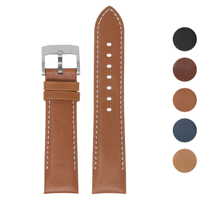 skt.l5 Gallery Tan StrapsCo DASSARI Classic Leather Band for Seiko Turtle Strap