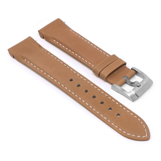 skt.l5.17 22 Angle Beige StrapsCo DASSARI Classic Leather Band for Seiko Turtle Strap