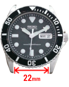 Seiko SKX031 7S26 0040 Submariner Strap Size & Lug Width