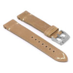 skt.l3.17 22 Angle Light Brown StrapsCo DASSARI Vintage Leather Strap w Minimal Stitching for Seiko Turtle