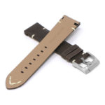 skt.l3.2 22 Cross Dark Brown StrapsCo DASSARI Vintage Leather Strap w Minimal Stitching for Seiko Turtle