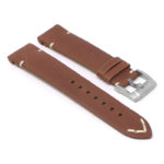 skt.l3.8 22 Angle Cinnamon StrapsCo DASSARI Vintage Leather Strap w Minimal Stitching for Seiko Turtle