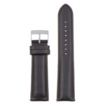 st18.1.1.bs Up Black Brushed Silver Buckle Padded Smooth Leather Watch Band Strap