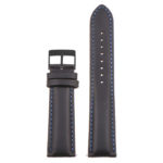 St18.1.5.mb Up Black & Blue (Black Buckle) Padded Smooth Leather Watch Band Strap