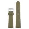 St18.11.11.bs Up Green (Brushed Silver Buckle) Padded Smooth Leather Watch Band Strap