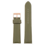 St18.11.11.rg Up Green (Rose Gold Buckle) Padded Smooth Leather Watch Band Strap