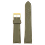 st18.11.11.yg Up Green Yellow Gold Buckle Padded Smooth Leather Watch Band Strap