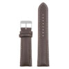 st18.2.22.bs Up Brown White Brushed Silver Buckle Padded Smooth Leather Watch Band Strap