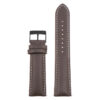 St18.2.22.mb Up Brown & White (Black Buckle) Padded Smooth Leather Watch Band Strap
