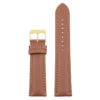 st18.3.3.yg Up Tan Yellow Gold Buckle Padded Smooth Leather Watch Band Strap
