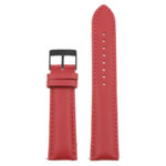 st18.6.6.mb Up Red Black Buckle Padded Smooth Leather Watch Band Strap