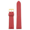St18.6.6.yg Up Red (Yellow Gold Buckle) Padded Smooth Leather Watch Band Strap