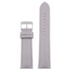 st18.7.7.bs Up Grey Brushed Silver Buckle Padded Smooth Leather Watch Band Strap